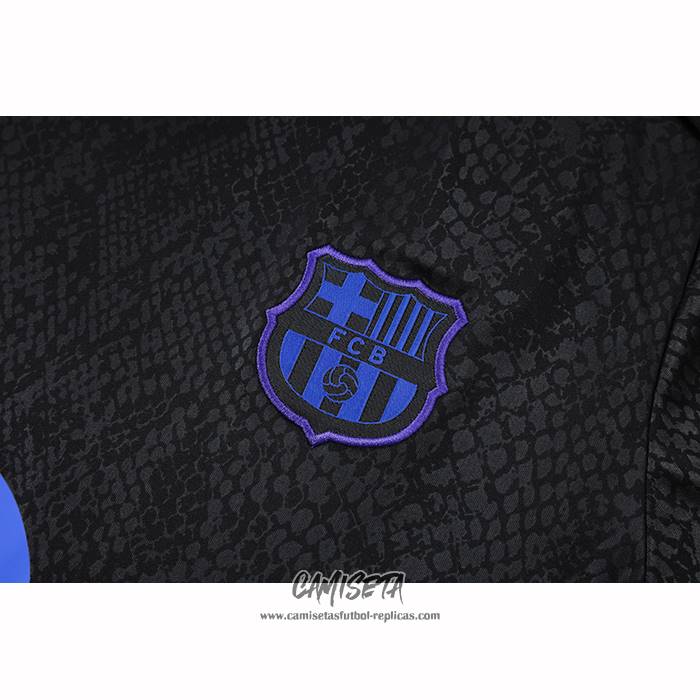 Chandal del Barcelona 2025-2026 Manga Corta Negro - Pantalon Corto